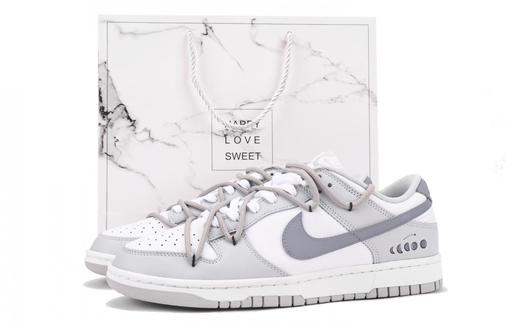 Nike Dunk Skateboard Shoes Men Low-Top White Gray