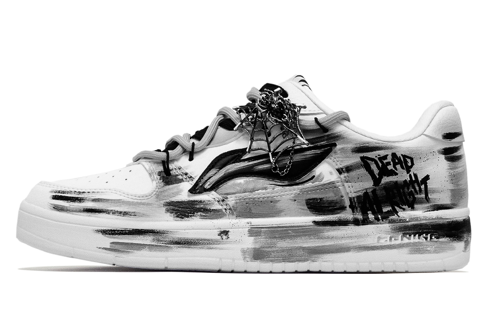 LiNing Pontoon Boats Abrasion Resistant Slip Resistant Low Top Skateboard Shoes Men's Black