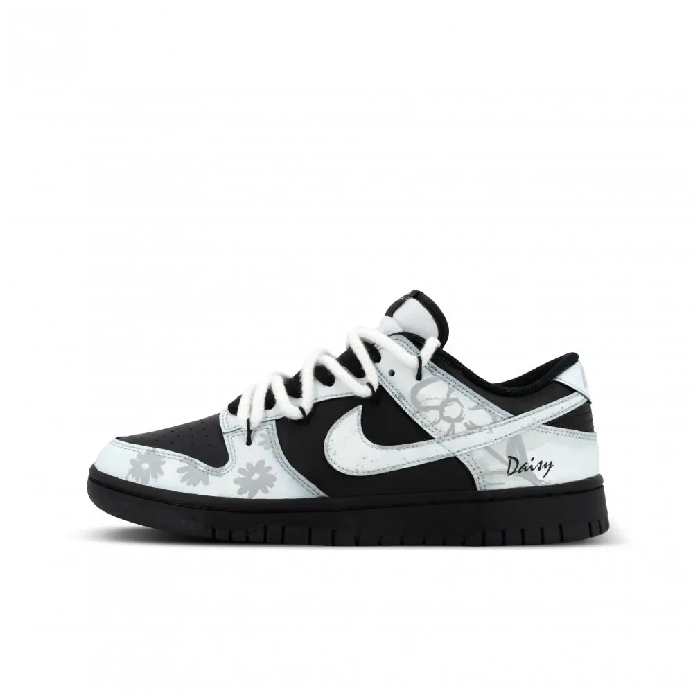 Nike Dunk Gorilla Jester XJDD Daisy Low top Skateboard Shoes Unisex Black White