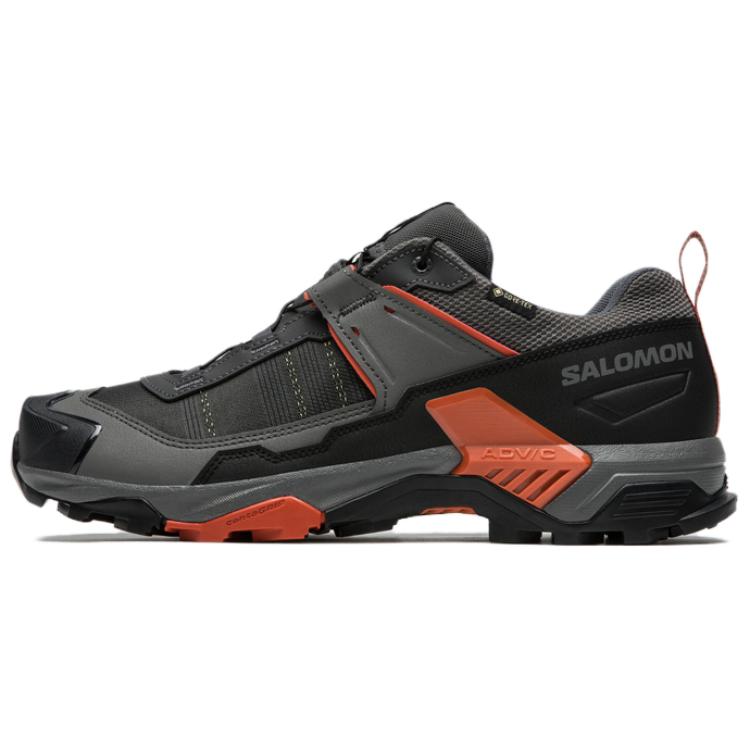 SALOMON X ULTRA 5 Abrasion Resistant Support Breathable Low Top Hiking Shoes Men's Asphalt Gray