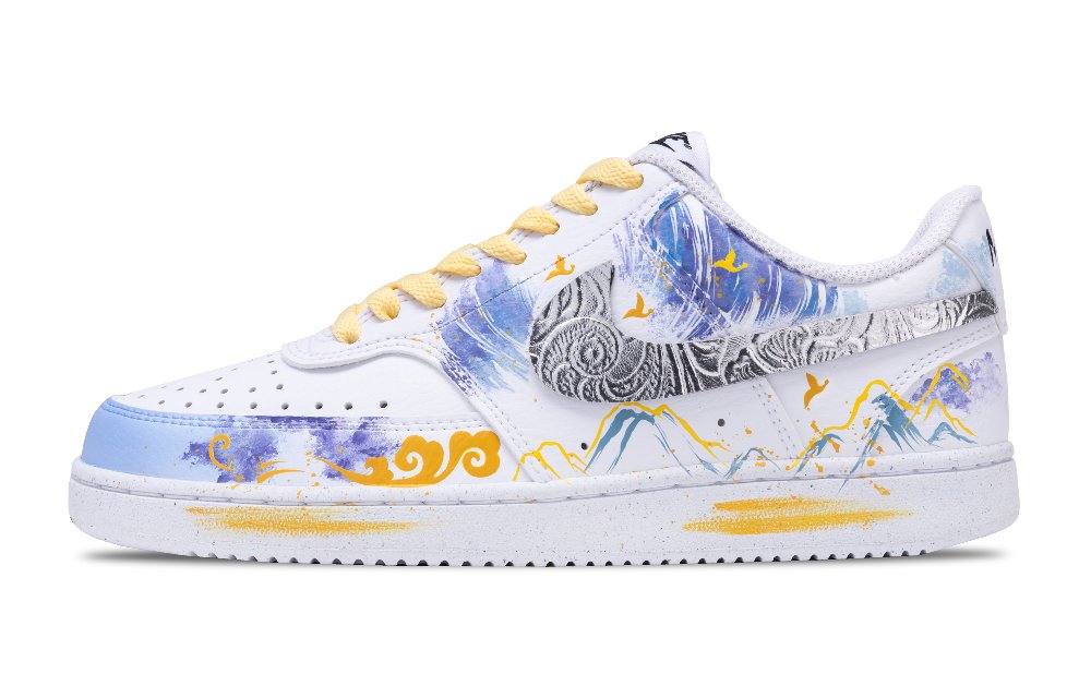 Nike Court Vision 1 Skateboard Shoes Men Low Top White