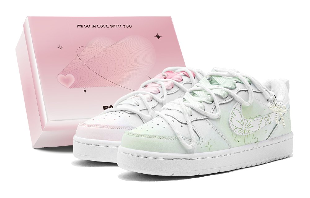 Nike Court Borough Skateboard Shoes Women's Low-Top Pink