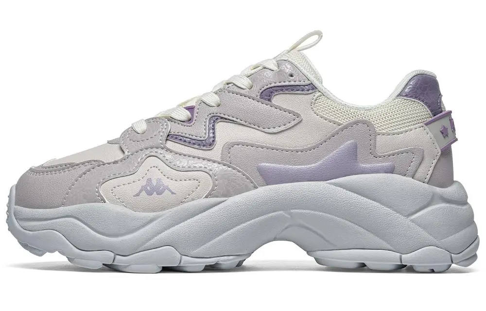 Kappa Anti-Slip Wear-Resistant Low-Top Casual Running Shoes Women's Beige Grey Purple