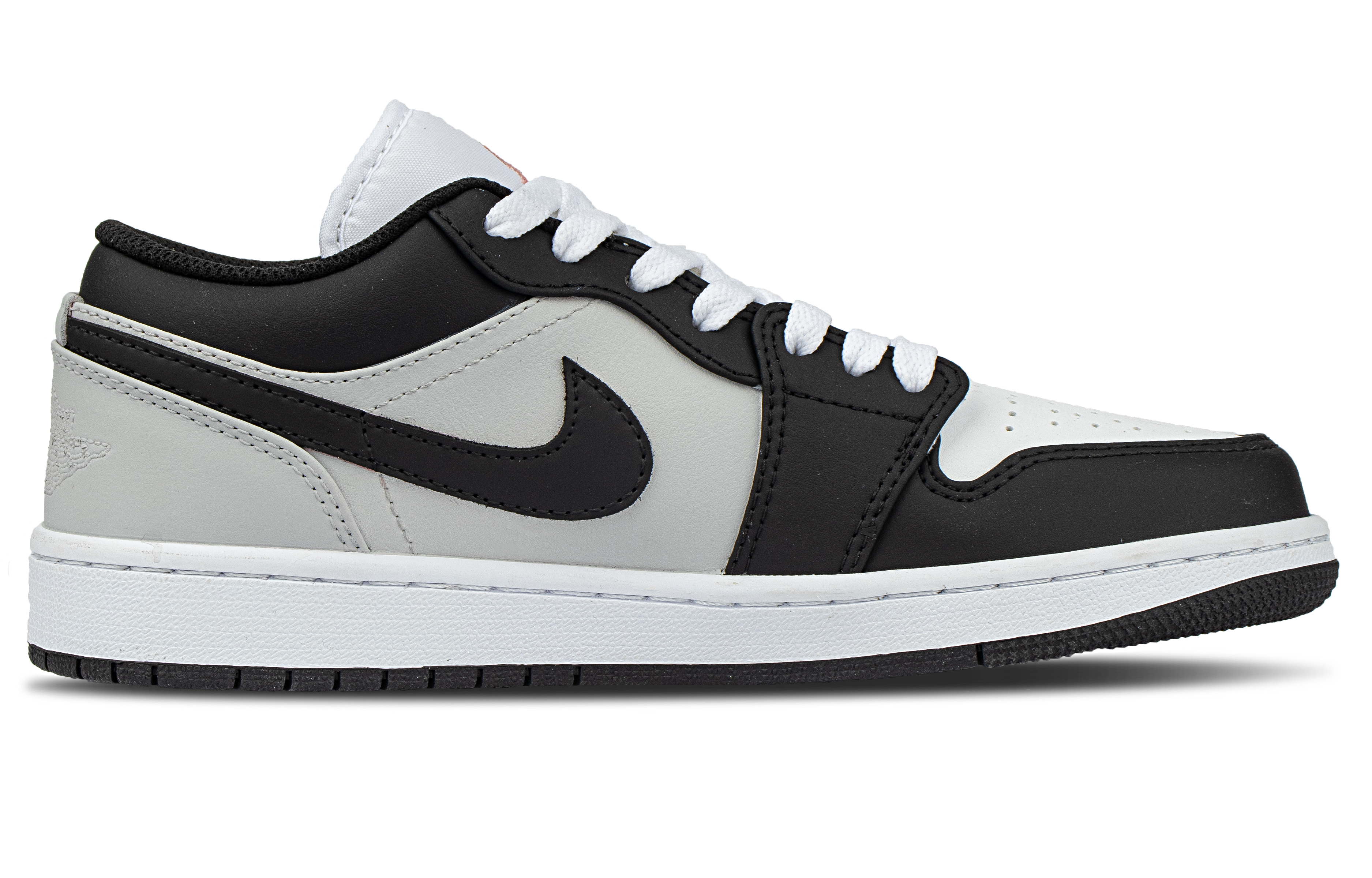 Jordan Air Jordan 1 Cushioning, Wear Resistant Low top Vintage Basketball Shoes Unisex Gray White Black купить в интернет-магазине Yoocart с быстрой доставкой по России.