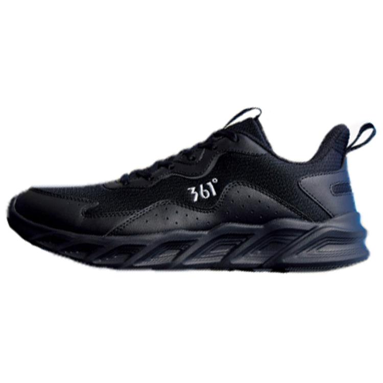361° Cushioned Slip-Resistant Low-Top Running Shoes Men's Black White