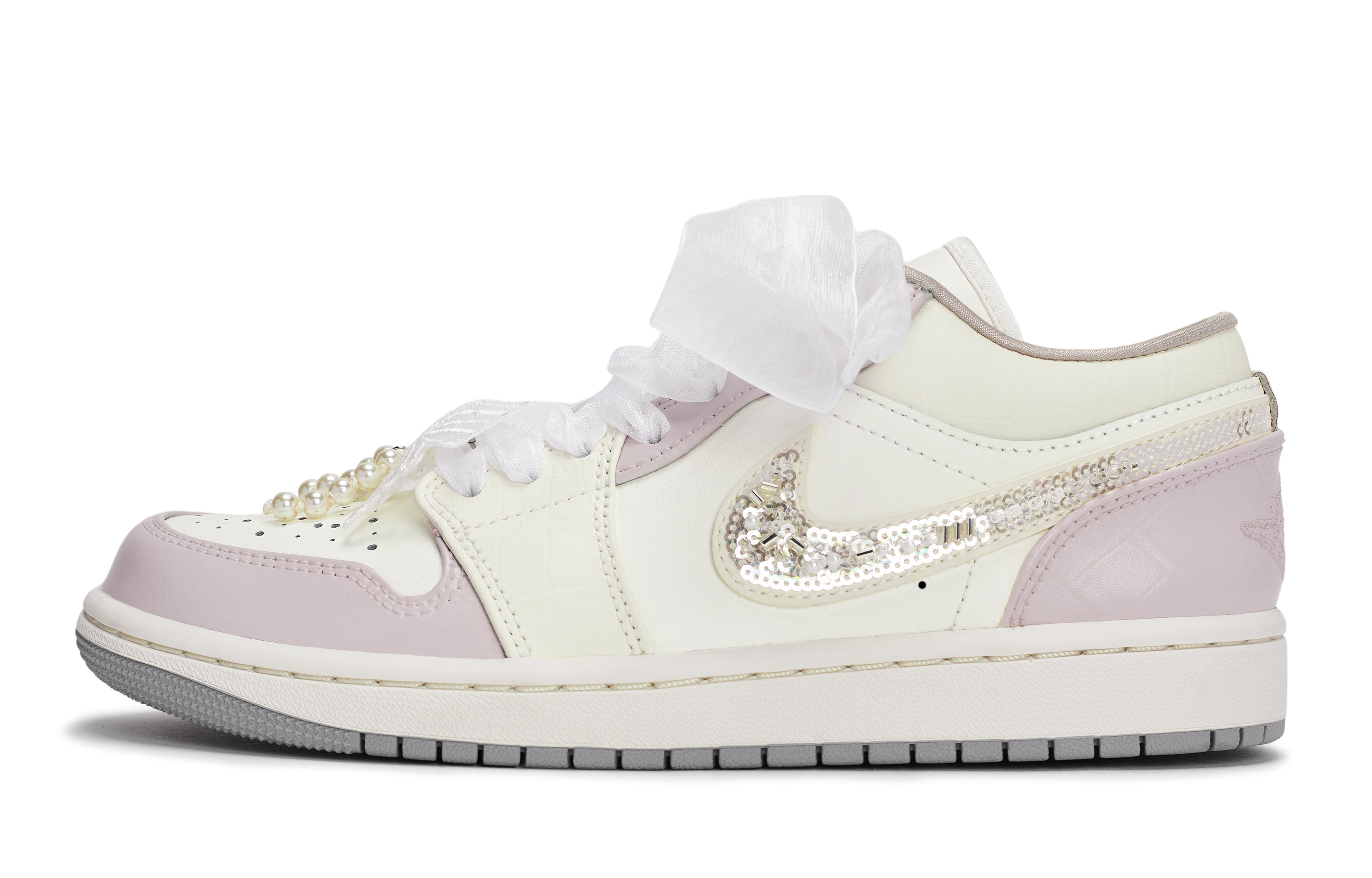 JORDAN Air Jordan 1 Vintage Basketball Shoes Women's Low top Beige/White/Pink купить в интернет-магазине Yoocart с быстрой доставкой по России.