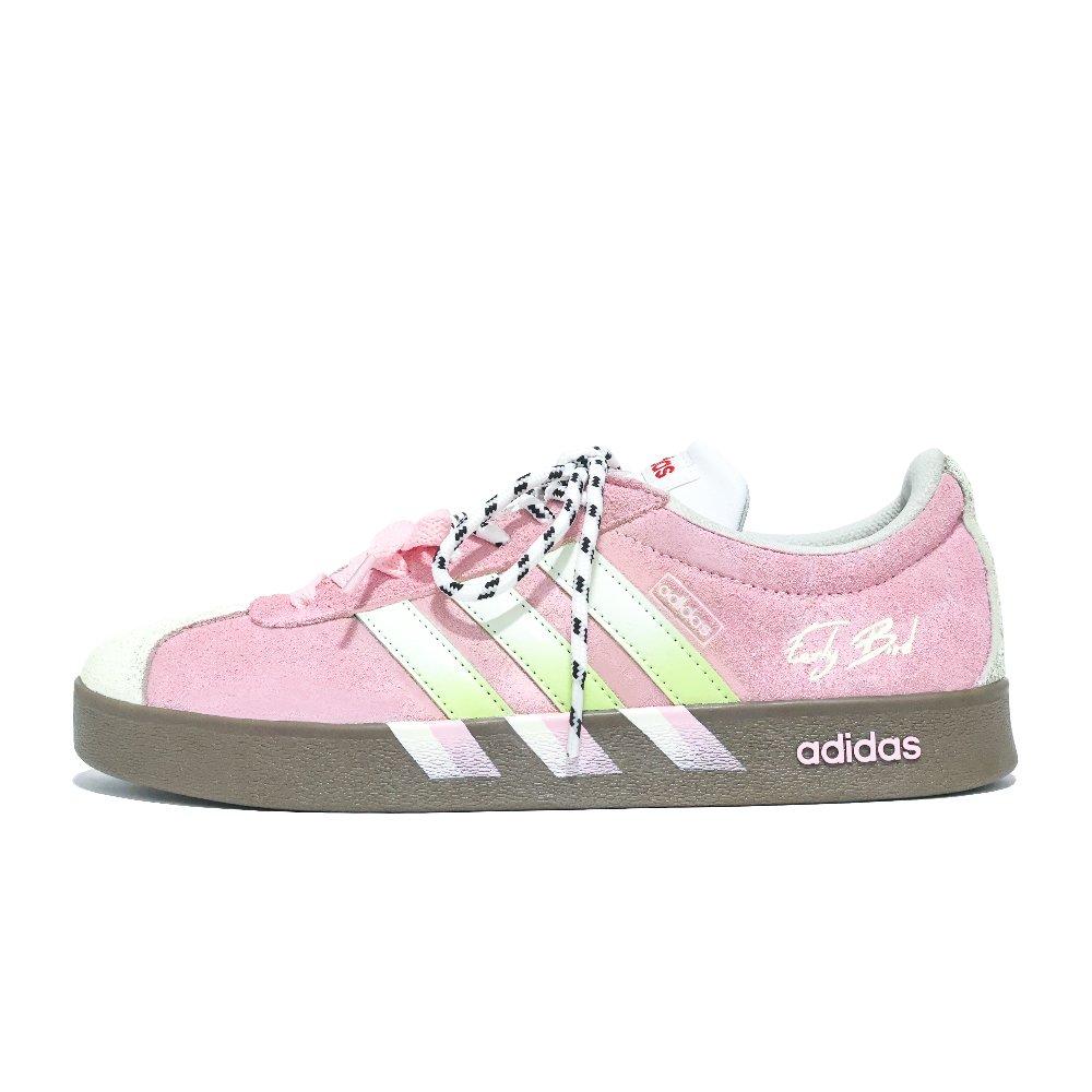 Adidas VL COURT 2.0 Wear resistant And Lightweight Low Top Skateboard Shoes Women's Pink