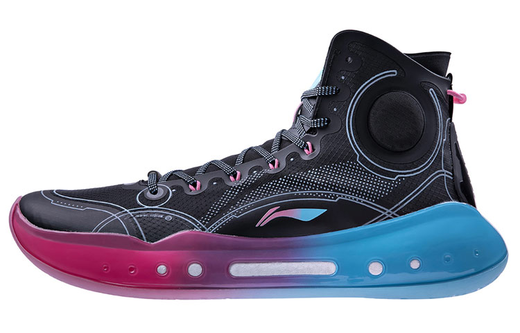 LINING YuShuai 14 Boom Basketball Shoes Men High Top Black/Azalea Pink