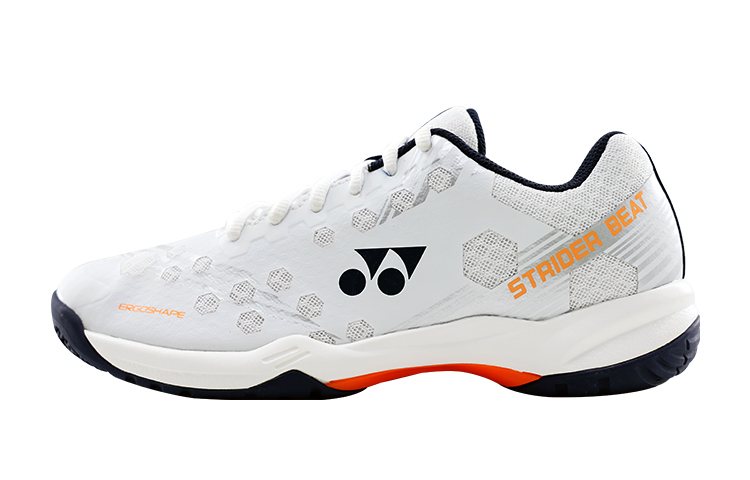 YONEX Cushioning Anti-Slip And Wear-Resistant Breathable Coverage Support Low-Top Badminton Shoes Unisex White Orange