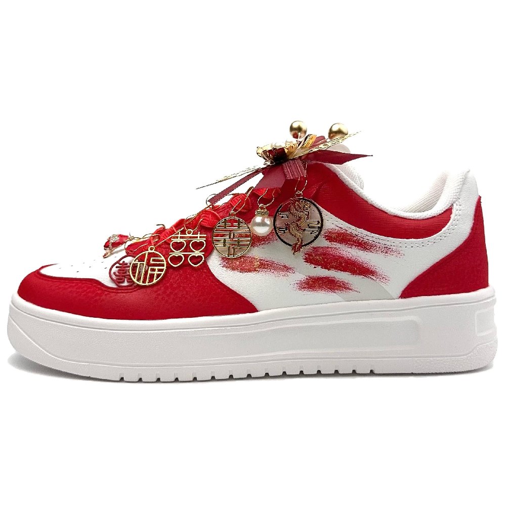 Anta Anti-Slip And Wear-Resistant Breathable Low-Top Skateboard Shoes Unisex Red