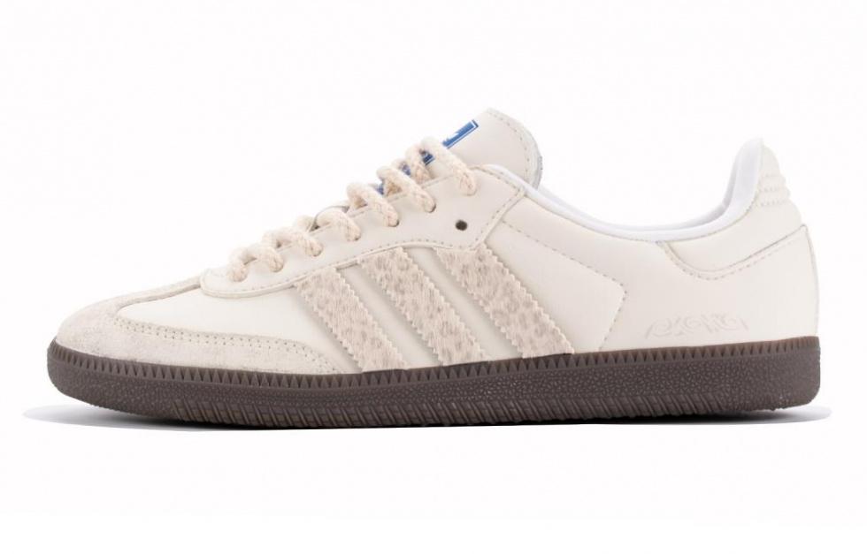 Adidas Originals SAMBA OG Slip-Resistant Cushioning Wear-Resistant Low-Top Skateboard Shoes Unisex Beige