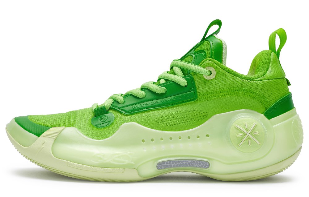 LiNing WOW 10 Low-Top Basketball Shoes Men's Neon Green