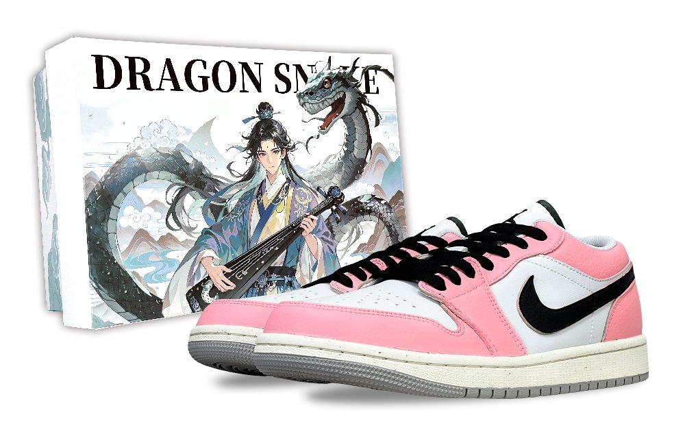 Jordan Air Jordan 1 Barbie Pink, Special Box Abrasion Resistant Low Top Vintage Basketball Shoes Unisex Bright Pink