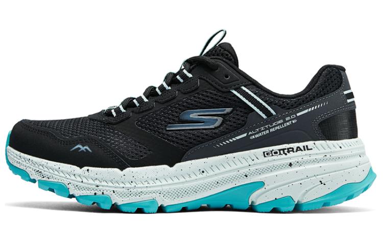 Skechers Abrasion Resistant Breathable Low Top Running Shoes Women's Black White Green