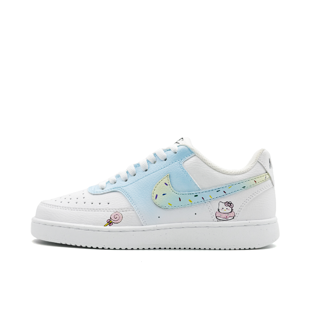 Nike Court Vision 1 Low Top Skateboard Shoes Unisex White