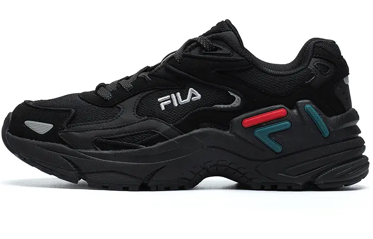 FILA FUSION Catapult Abrasion Resistant Breathable Low top Chunky Sneakers Women's Black