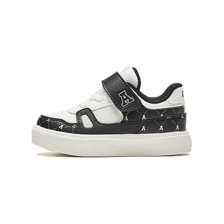 Infant And Toddler Antakids Anti-Slip Wear-Resistant Low-Top Toddler Shoes White Black