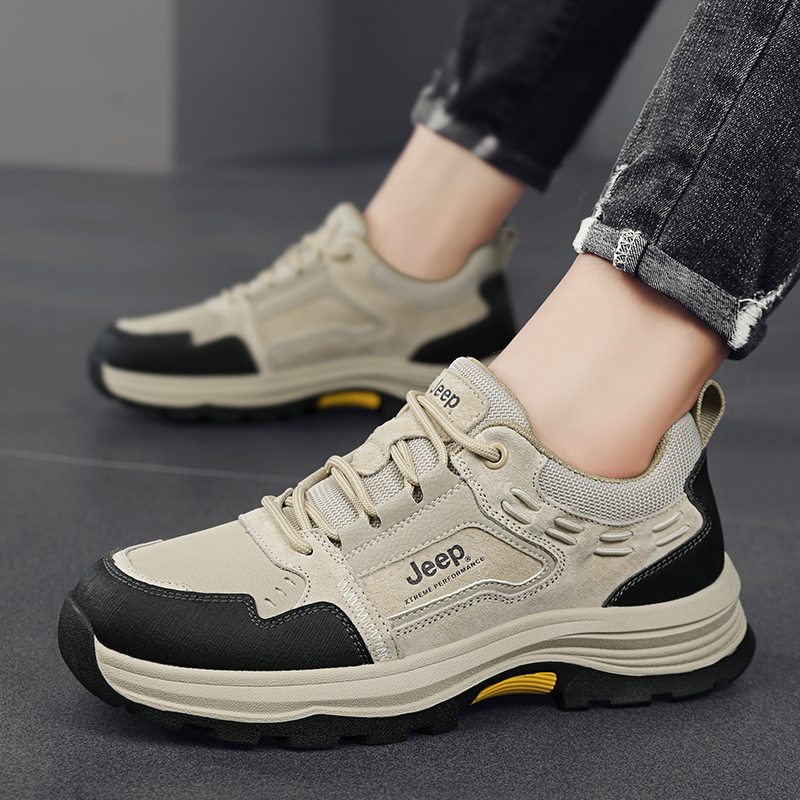 Jeep Abrasion Resistant Low Top Outdoor Shoes Men's Sand