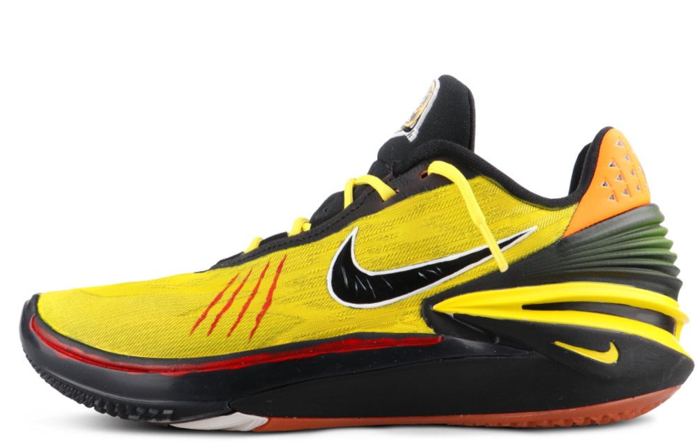 Nike Air Zoom G.T. Cut 2 Slip Resistant Shock Absorbers Low Top Basketball Shoes Men's Yellow Red Black