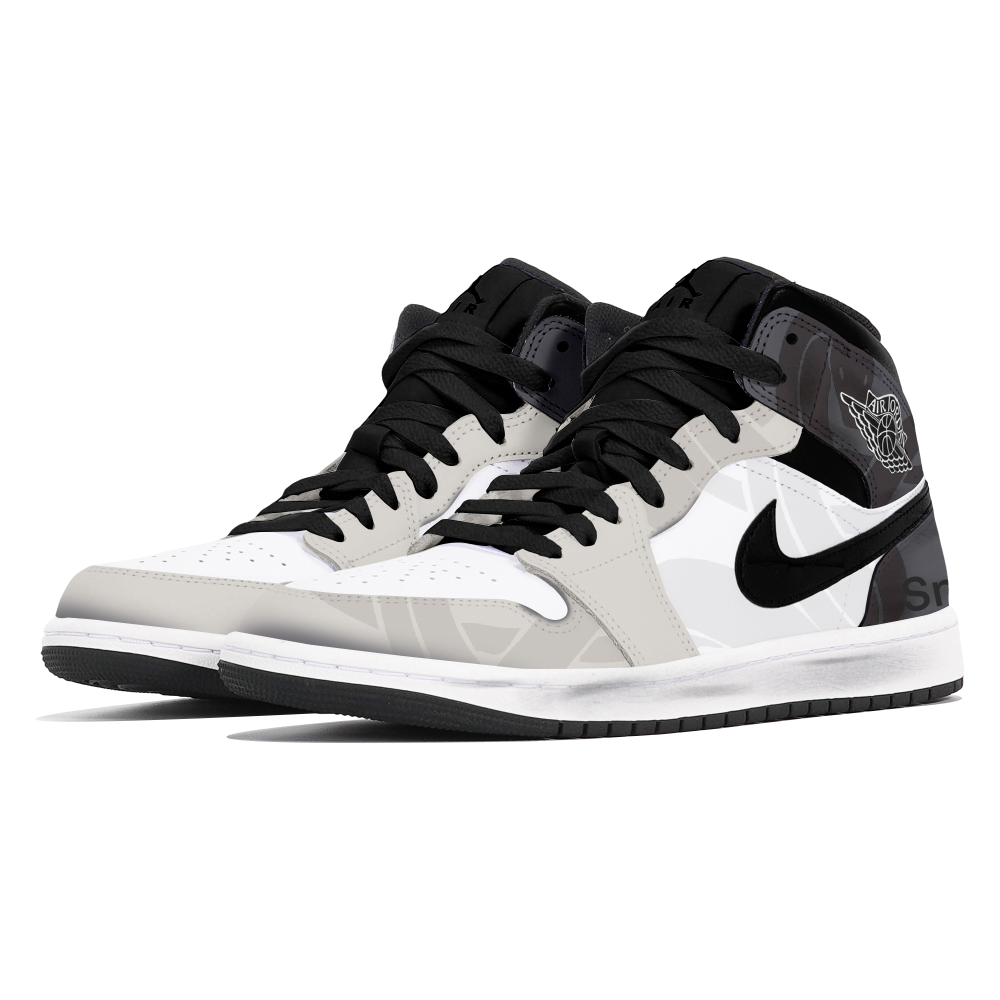 Jordan Jordan 1 Abrasion-Resistant Mid-Top Vintage Basketball Shoes Unisex Beige White Black купить в интернет-магазине Yoocart с быстрой доставкой по России.