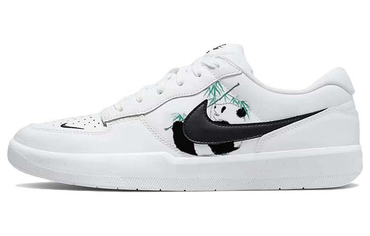 Nike SB Force 58 Low-Top Skateboard Shoes Unisex White Black