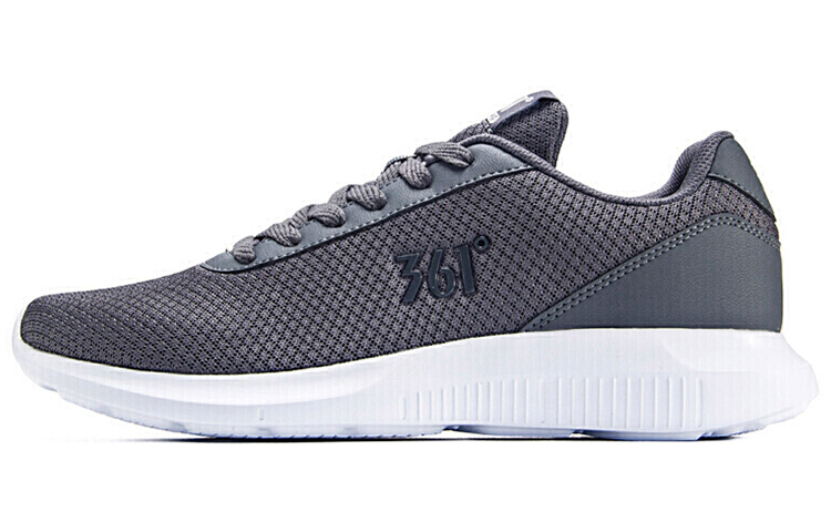 361° Breathable Cushioning Low-Top Running Shoes Men's Gray White
