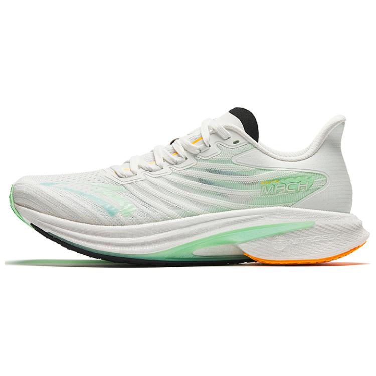 Anta MACH 4.0 Cushioning, Slip Resistant, Abrasion Resistant, Rebound Low top Training Running Shoes Men's White Green