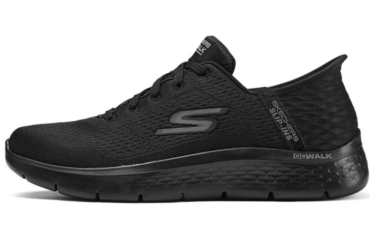 Skechers Go Walk Fle Cushioning Wear-Resistant Breathable Supportive Low-Top Casual Shoes Men's Black
