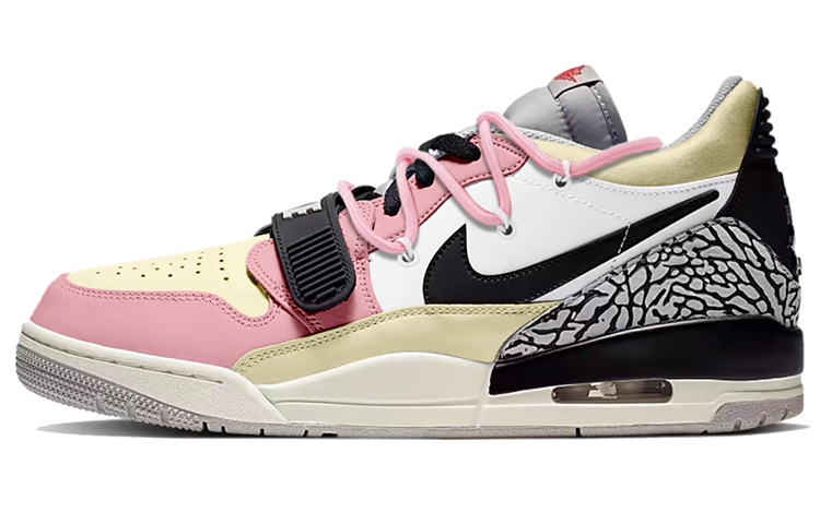 Jordan Legacy 312 Low-Top Vintage Basketball Shoes Men's Pink White Gray