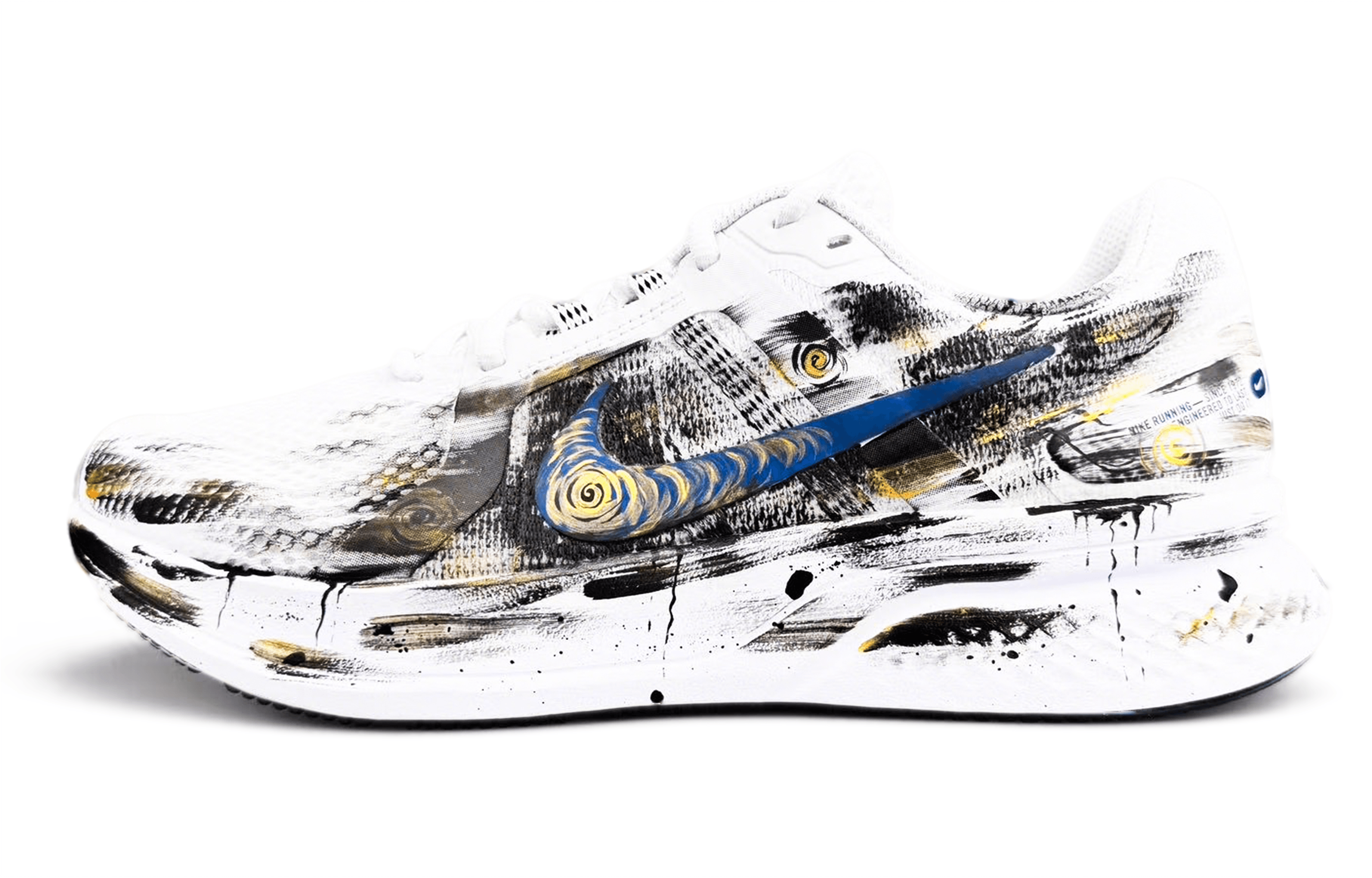 Nike Run Swift 2 Abrasion Resistant Breathable Coverage Low top Running Shoes Men's Gold