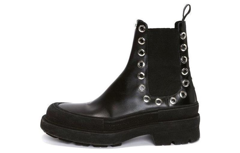 Alexander McQueen Stack Chelsea Eyelet Detailed Boots