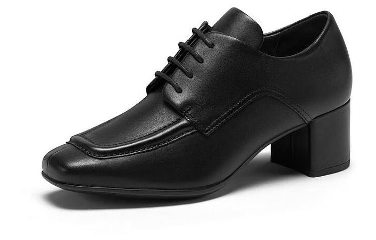 Ecco Shape 35 Square Chunky Heel High Heels 5cm Women's Black