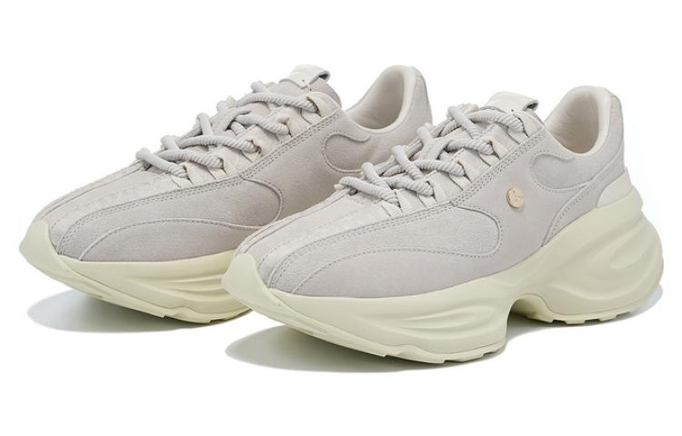 LI NING 1990 Clouds Anti Slip Wear Resistant Low Top Running Shoes Women's Bone White