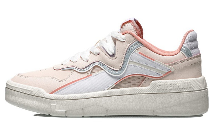 LiNing Wave Spwv Lite Anti-Slip Wear-Resistant Low-Top Skateboard Shoes Women's Pink Gray White