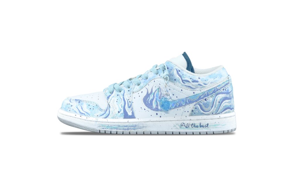 Jordan Air Jordan 1 Vintage Basketball Shoes Unisex Low top Blue/White