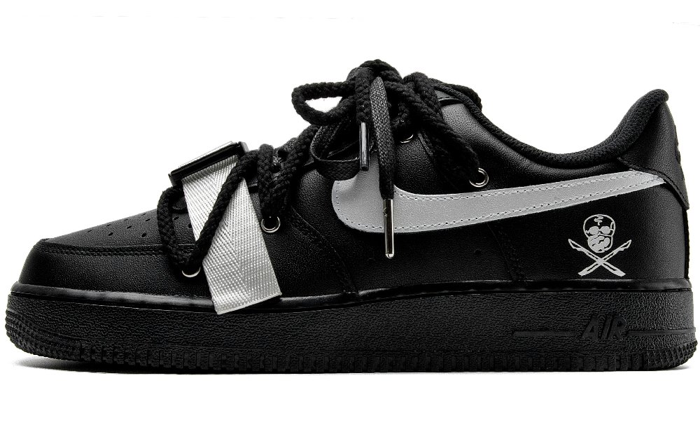 Nike Air Force 1 Skateboard Shoes Unisex Low-Top Black
