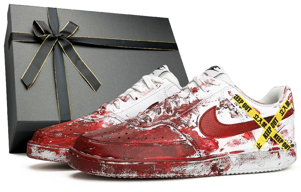 Nike Court Vision 1 Skateboard Shoes Unisex Low Top Red