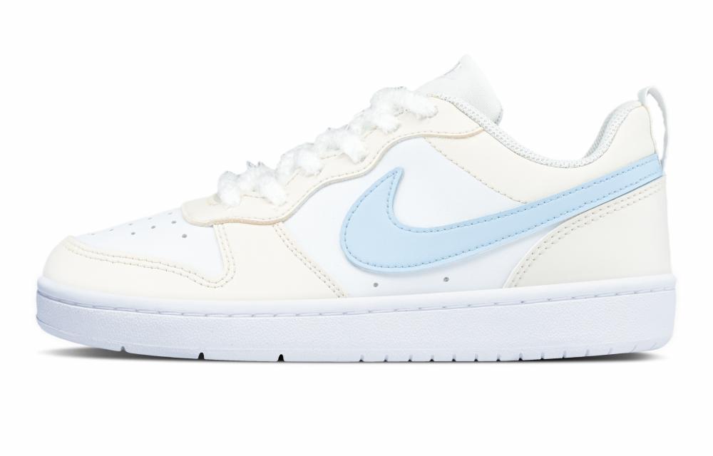 Nike Court Borough Skateboard Shoes Women's Low Top White/Blue