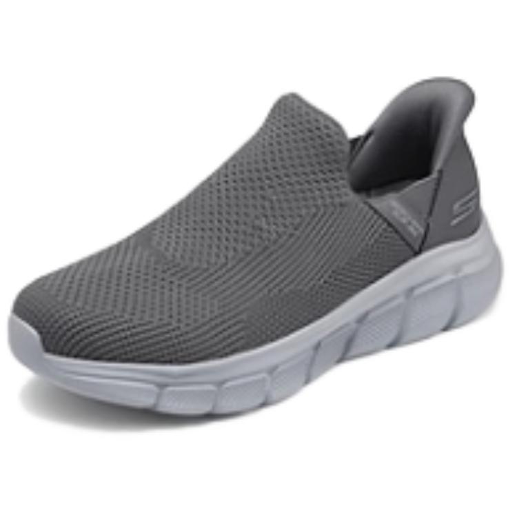 Skechers BOBS B FLEX Hands Free Slip Ins Technology Cushioning, Breathable, Quick Dry Low top Casual Shoes Men's Gray