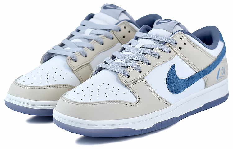Nike Dunk Low-Top Skateboard Shoes Men's Beige Yellow Blue купить в интернет-магазине Yoocart с быстрой доставкой по России.