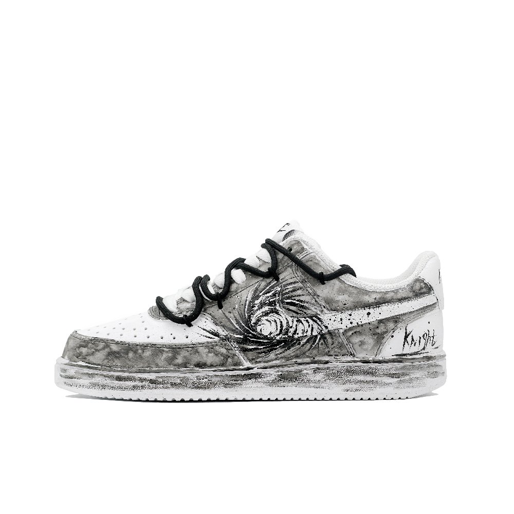 Nike Court Vision 1 Anti-Slip Wear-Resistant Low-Top Skateboard Shoes Men's Gray White