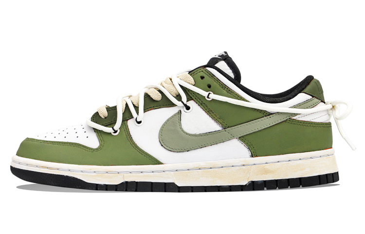 Nike Dunk Low Retro Low-Top Skateboard Shoes Women's White Green