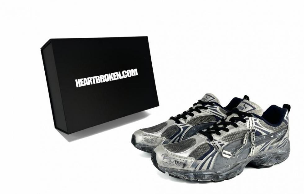 PUMA Milenio Sui Xin Haze-Free Zone Special Shoe Box Anti-Slip Wear-Resistant Low-Top Casual Shoes Unisex Black Gray