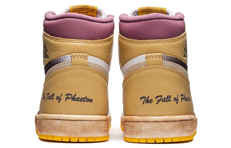 Jordan Air Jordan 1 Retro High OG Vintage Basketball Shoes Unisex White Yellow купить в интернет-магазине Yoocart с быстрой доставкой по России.