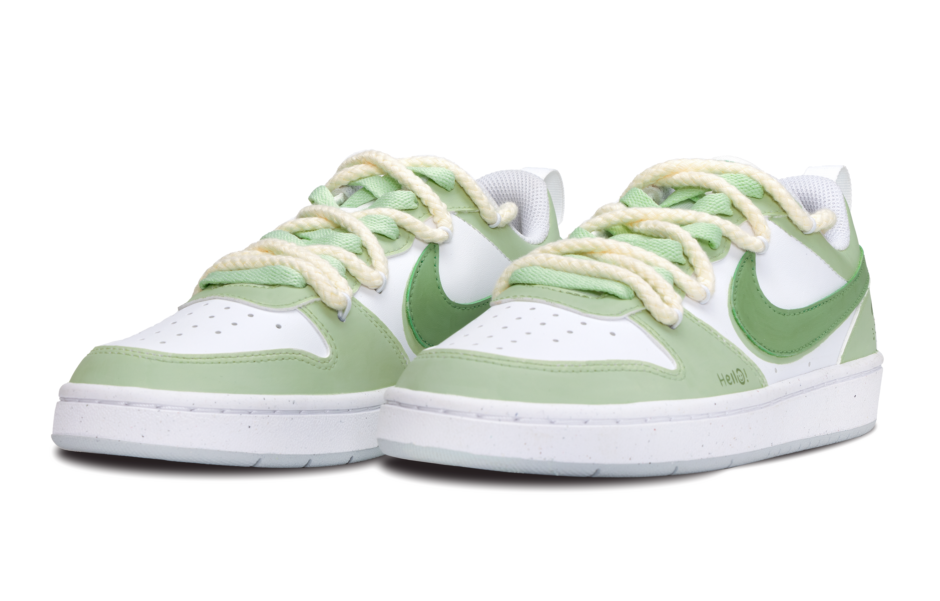 Nike Court Borough Slip Resistant Cushioning Abrasion Resistant Low Top Skateboard Shoes GS Light Green купить в интернет-магазине Yoocart с быстрой доставкой по России.