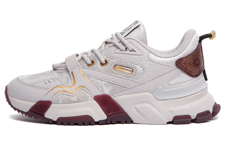 GUGONG·BAOYUNLOU x LiNing 001 Journey Anti-Slip Wear-Resistant Low-Top Sports Casual Shoes Women's Gray Purple