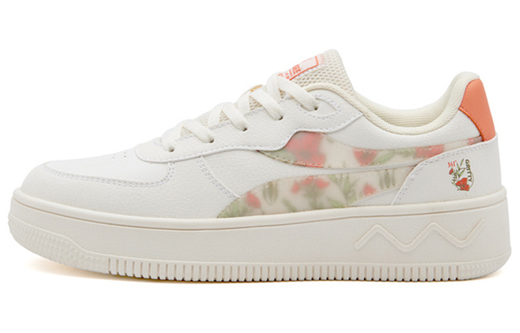 361° Fairy Slip-Resistant Balanced Lightweight Low-Top Skateboard Shoes Women's White Pink