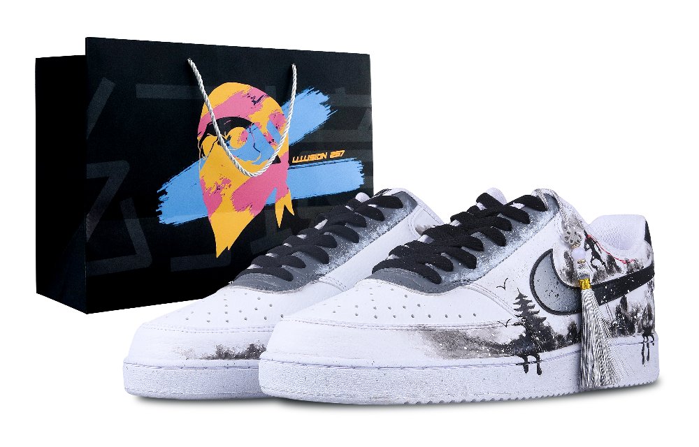 Nike Court Vision 1 Skateboard Shoes Men's Low top White