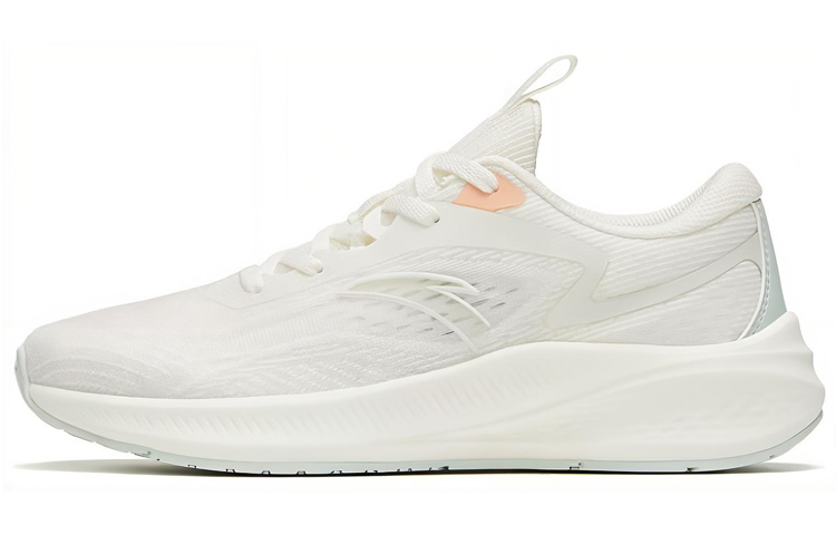 Anta Road Run Cushioning Anti-Slip And Wear-Resistant Low-Top Running Shoes Women's White Green Pink