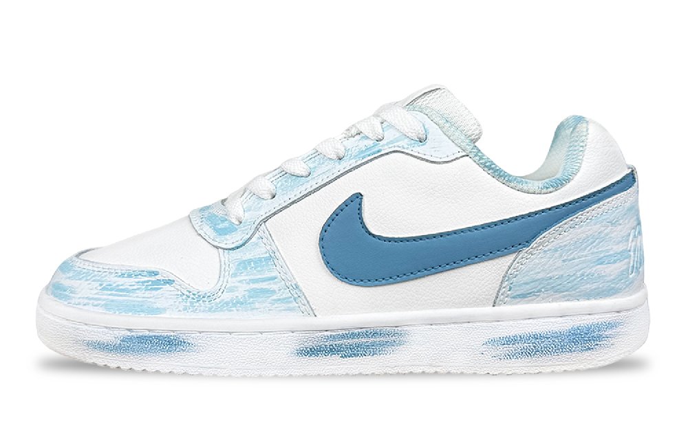 Nike EBERNON Ocean's Heart Abrasion Resistant Low Top Skateboard Shoes Unisex Blue